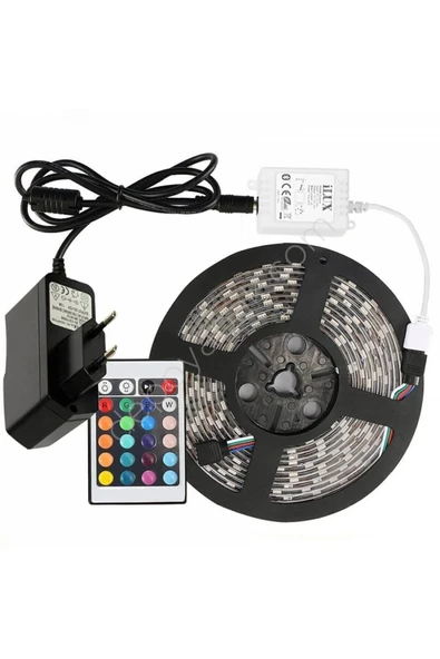 Led 5 Mt Animasyonlu Tak Çalıştır Kumandalı Rgb Şerit Işık Aydınlatma ürün görseli 1
