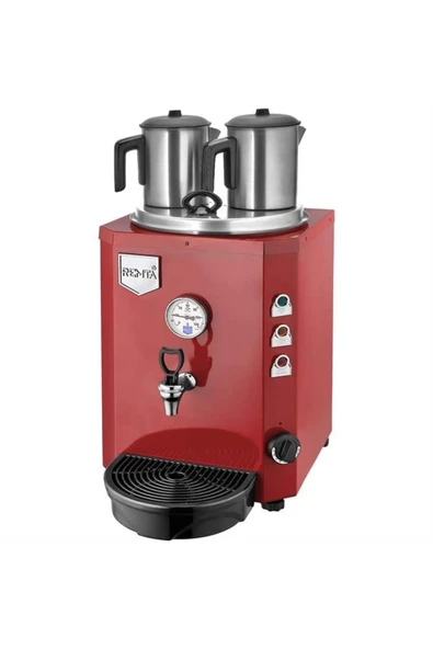Remta Jumbo 15 Litre İki Demlikli Çay Kazanı Makinesi - Kırmızı ürün görseli 1