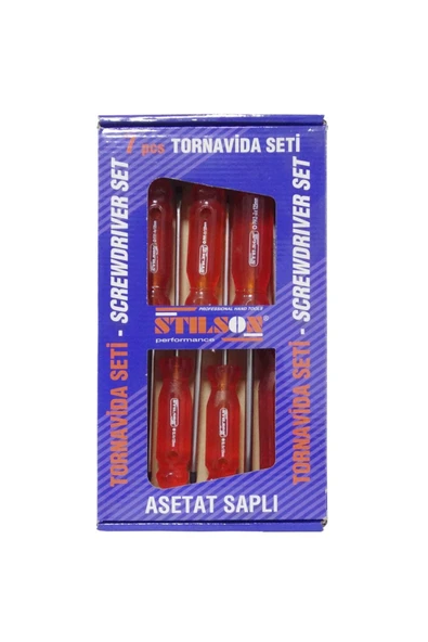 Stilson 120606 Asetat Saplı Tornavida Seti 7 Parça ürün görseli 1