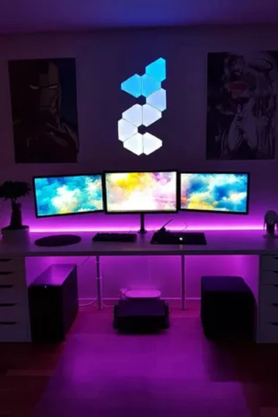 aslan sepet Animasyonlu Tak Çalıştır Kumandalı Rgb Şerit Led Aydınlatma 5 Metre-yapışkan Ultra Pixel A Kalite ürün görseli 1