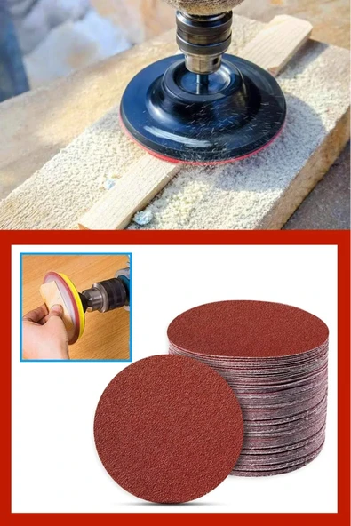 Cırt Zımpara 115 Mm Spiral Avuç Taşlama Matkap Uyumlu (120 KUM)  100 Adet ürün görseli 1