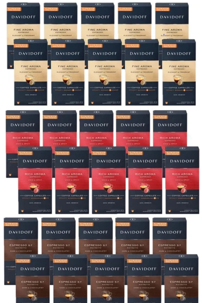 Davidoff Nespresso Uyumlu Mix Kapsül Kahve Seti 30X10 Adet ürün görseli 1