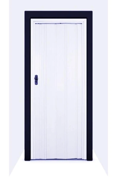 Akordeon Kapı, Beyaz Düz Renkli, 72x215cm ürün görseli 1