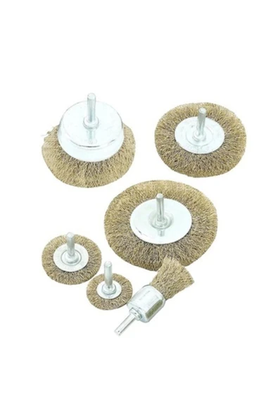 GFB Bay-Tec 6 Parça Çelik Tel Fırça Seti MK1260 Matkap Tel Fırça 6'lı ürün görseli 1