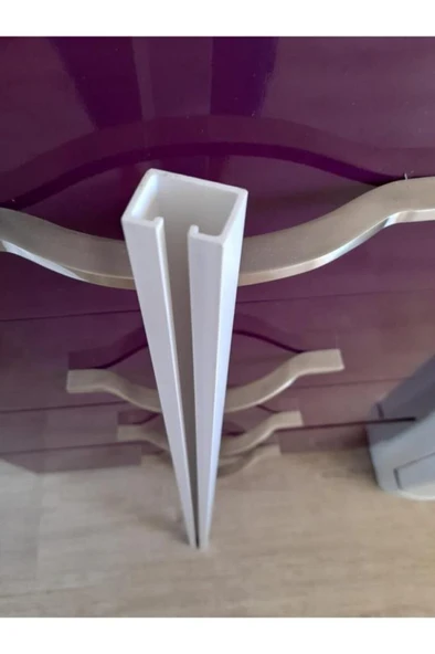 Akordeon Kapı Rayı 3x3cm, Beyaz Düz Renkli, 87cm ürün görseli 1