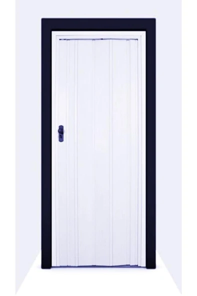 Beyaz Düz Renkli Akordeon Kapı 72x200cm ürün görseli 1