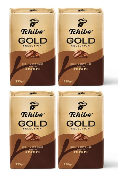 Tchibo 4 Adet Gold Selection Öğütülmüş Filtre Kahve 250gr ürün görseli 1