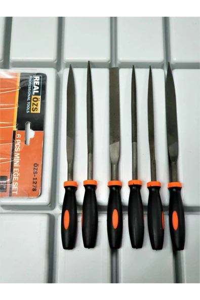 Real Özs 6 Parça Mini Eğe Seti 18 Cm Eye Seti Mini Eye Seti 6 Parça Hobi Seti Törpü Eğe Kaliteli ürün görseli 1
