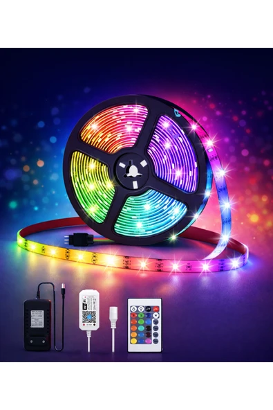 Okay Şerit Led Rgb Kumandalı 20 Renk (3)çip Smd Iç Mekan ürün görseli 1