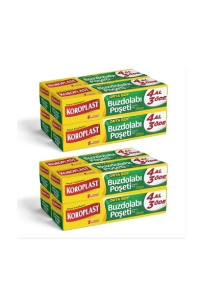 Koroplast Buzdolabı Poşeti 4 Al 3 Öde Orta Boy 80 Li X 2 Adet ürün görseli 1