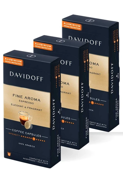 Davidoff Fıne Aroma Espresso Elegant & Fragrant Aluminium Kapsül Kahve 3x10'lu (nespresso Uyumlu) ürün görseli 1