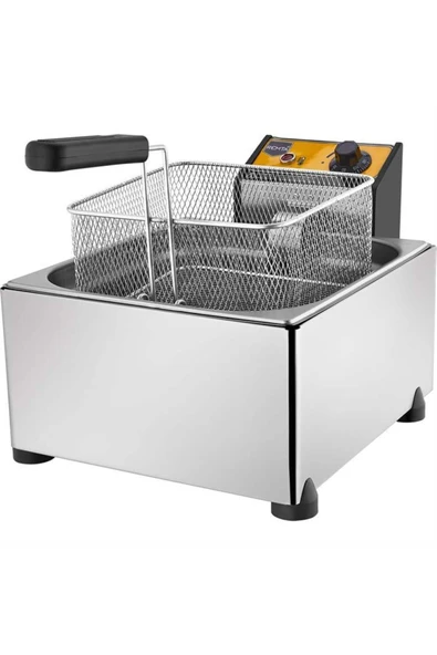 Remta R101 8 Litre Kapaklı Elektrikli Fritöz Paslanmaz  Profesyonel Sanayi Tipi Fritöz Makinesi & Patates Kızartması Makinesi & Endüstriyel Büfe Tipi ürün görseli 1