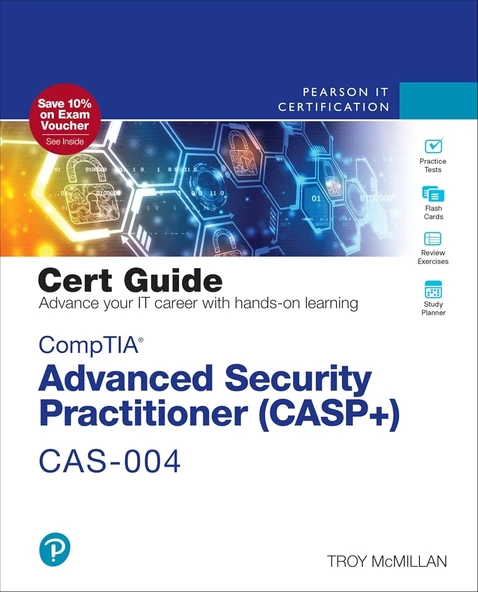CompTIA Advanced Security Practitioner (CASP+) CAS-004 Cert Guide (Certification Guide) 3rd Edition Troy McMillan ürün görseli 1