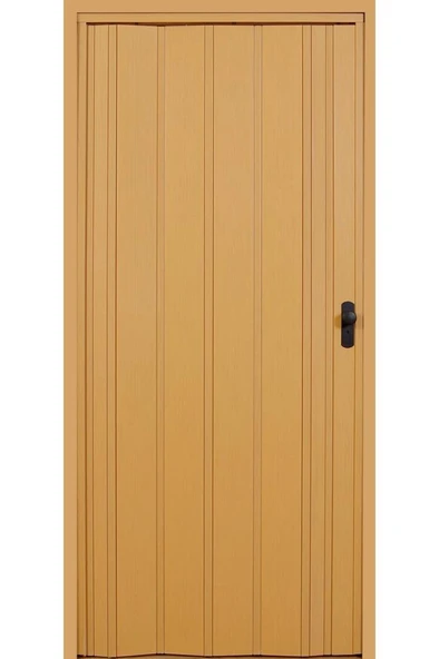 Akordeon Kapı, Meşe Ahşap Desenli, 87x215cm ürün görseli 1