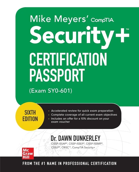 Mike Meyers' CompTIA Security+ Certification Passport, (Exam SY0-601) (Mike Meyers' Certification Passport) 6th Edition Dawn Dunkerley ürün görseli 1
