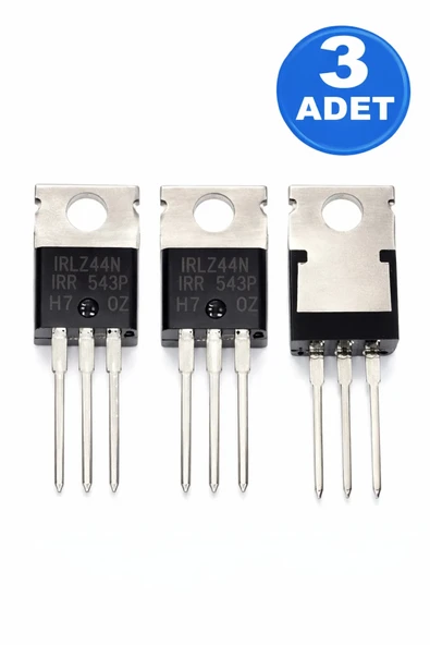 3 Adet IRLZ44N MOSFET Logic Level, Yüksek Akım, TO220 Paket ürün görseli 1