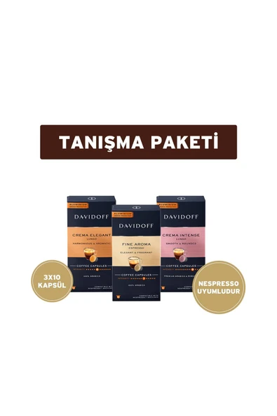 Davidoff Kapsül Kahve Tanışma Paketi 30'lu - Nespresso Uyumlu ürün görseli 1