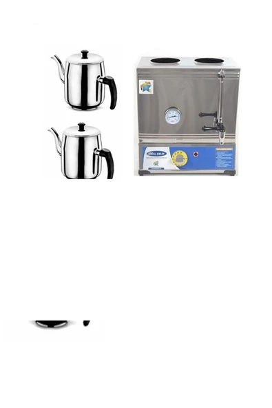 İdeal Çelik 40 Model Çift Demlikli Pleytsiz Elektrikli 30 Lt Kahveci , Çay Kazanı , Çay Ocağı-DEMLİK DAHİL ürün görseli 1