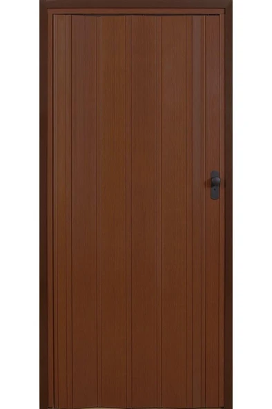 Akordeon Kapı, Ceviz Ahşap Desenli, 87x200cm ürün görseli 1