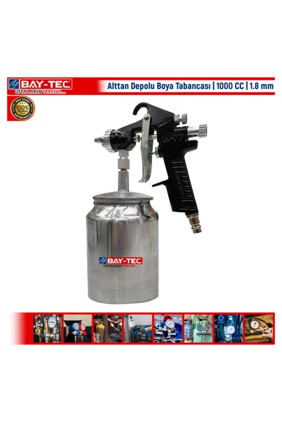 Baytec Alttan Depolu Boya Tabancası | 1000 CC | 1.8 mm ürün görseli 1