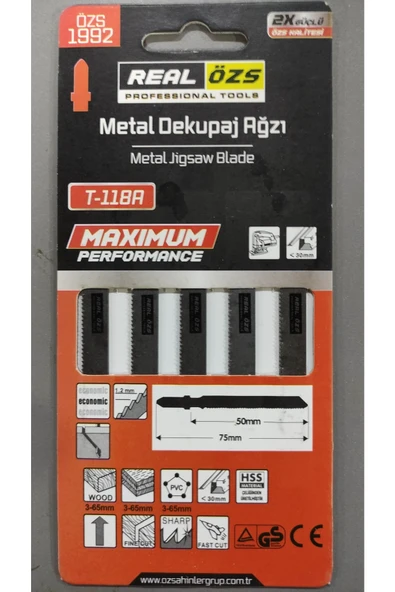 Real Özs Metal Depukaj Ağzı T-118a Özs 1992 5 Adet ürün görseli 1