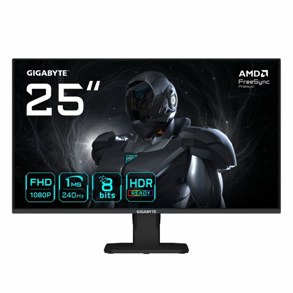 Gigabyte GS25F2A 24.5" 240Hz 1Ms HDMI+DP HDR FullHD FreeSync IPS Vesa Monitör ürün görseli 1
