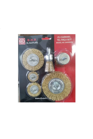 Bhd Tools 6'lı Pimli Tel Fırça Seti Hobi Fırça ürün görseli 1