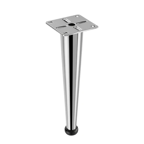 Omaks (1 Adet) 20 cm Metal Krom Düz Mobilya Sehpa Kanepe Ayağı Montaj Vidaları Dahil Ayak ürün görseli 1
