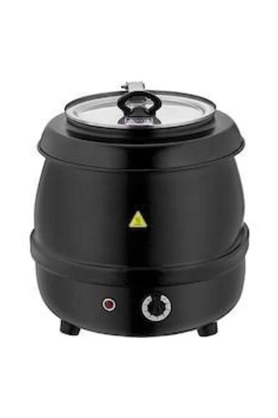 Remta CB10 9lt Elegance Siyah Yuvarlak Çelik Çorba Isıtıcısı , Çorba Kazanı Pot  Benmari ürün görseli 1