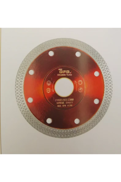 GFB Hassas Kesim Ince Turbo Elmas Seramik - Fayans Kesici 115 Mm Çapraz Diş. ürün görseli 1