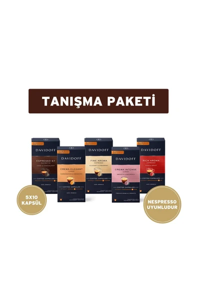 Davidoff Kapsül Kahve Tanışma Paketi 50'li - Nespresso Uyumlu ürün görseli 1