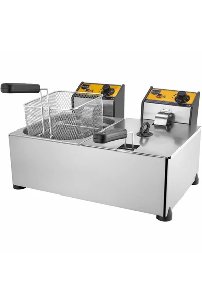 ozbience 2'li Set Elektrikli Fritöz, 5+5 Litre, Hızlı ve Güvenli Pişirme ürün görseli 1