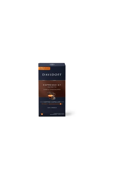 Davidoff Espresso 57 Ristretto 10'lu Kapsül Kahve – Nespresso Uyumlu ürün görseli 1