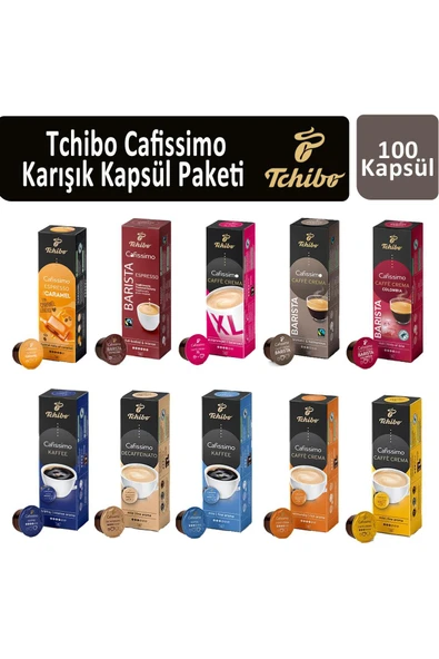 Tchibo Cafissimo Karışık Kapsül Paketi 100 kapsül ürün görseli 1