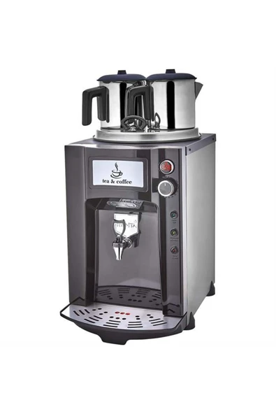 Remta Premium Jumbo 15 Litre İki Demlikli Çay Makinesi - Siyah ürün görseli 1