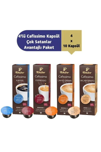 Tchibo 4'lü Cafissimo Kapsül   4x10 Kapsül Paketi ürün görseli 1