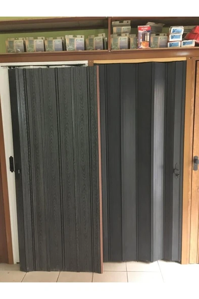Akordeon Kapı, Karaağaç Ahşap Desenli, 72x200cm ürün görseli 1