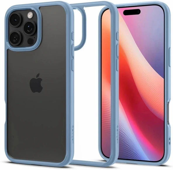 Spigen iPhone 16 Pro Max ile Uyumlu Kılıf Crystal Hybrid Sierra Blue ürün görseli 1