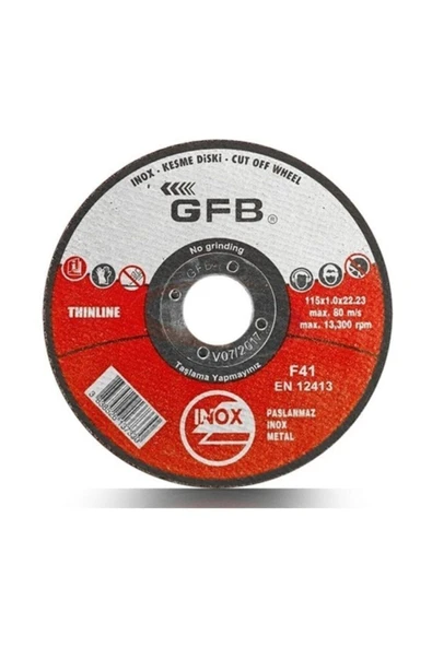 GFB Metal Inox Kesici Taş 115x22.23 -25 Adet ürün görseli 1
