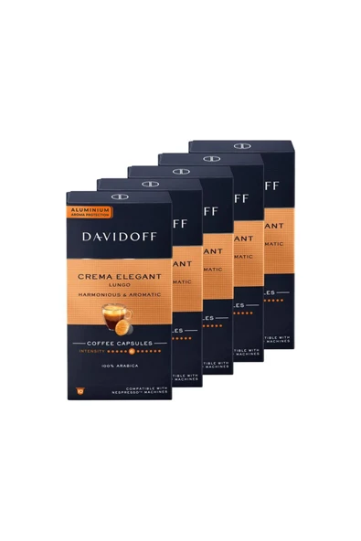 Davidoff Crema Elegant Lungo 5x10 Kapsül Kahve – Nespresso Uyumlu ürün görseli 1