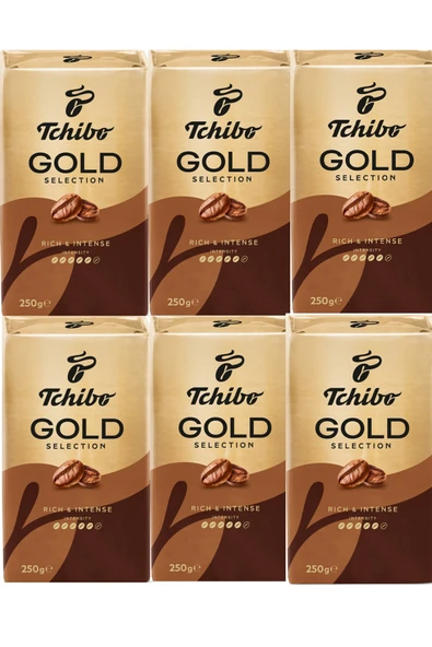 Tchibo Gold Selection Öğütülmüş Filtre Kahve 6 x 250 gr ürün görseli 1