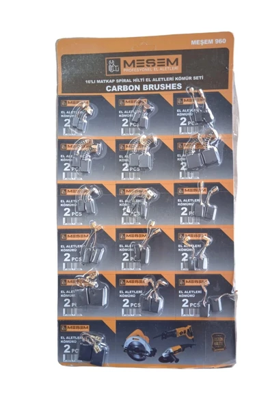Meşem MATKAP SPİRAL HİLTİ EL ALETLERİ KÖMÜR SETİ 16 PARÇA 960 ürün görseli 1