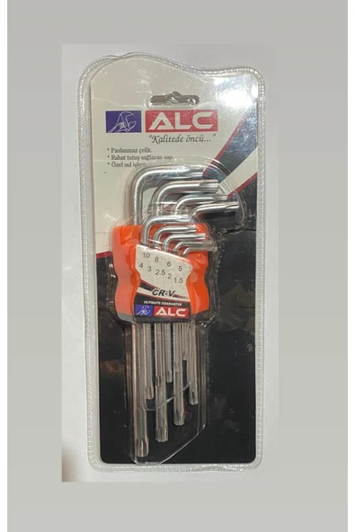 ALC 9 Parça Torx Yıldız Alyan Seti - Resim 4