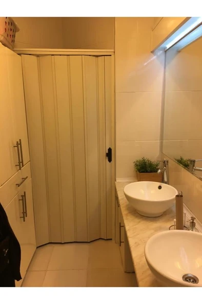 Akordeon Kapı, Akağaç Ahşap Desenli 72x215 cm - Resim 5