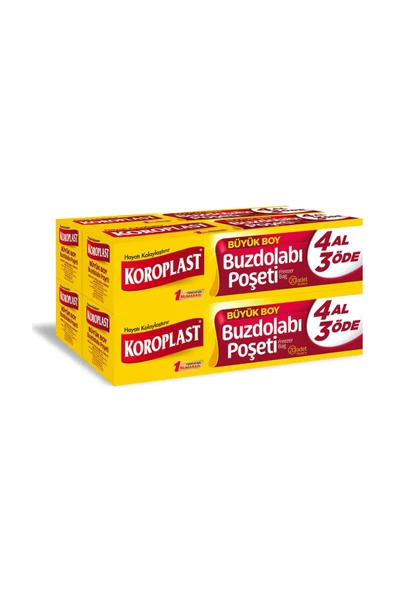 Koroplast Büyük Boy Buzdolabı Poşeti , 80'li Sızdırmaz Meyve, Sebze Gıda Saklama ürün görseli 1