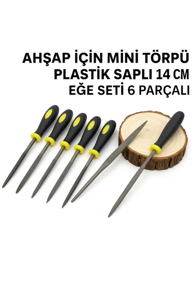SENBANG Ahşap için Mini Törpü Plastik Saplı 14 CM Eğe Seti 6 Parçalı ürün görseli 1