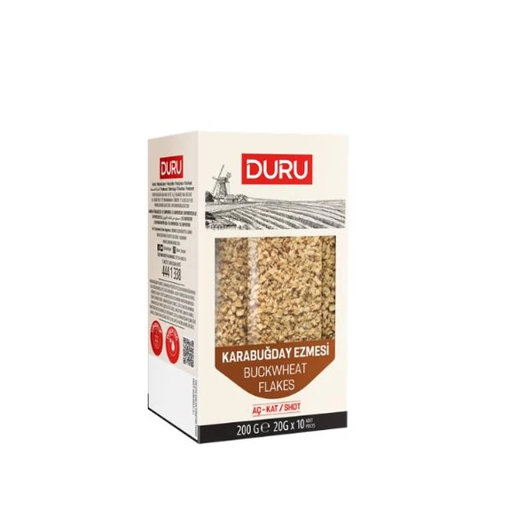 Duru Karabuğday Ezmesi ( Buckwheat Flakes ) Aç - Kat 20 g  x 10 Adet ürün görseli 1