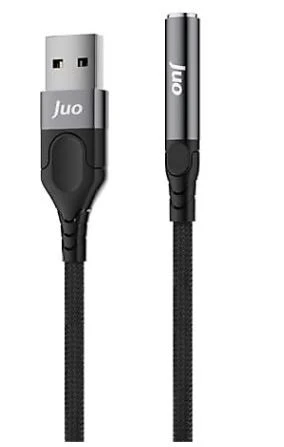 Juo Usb-A To 3.5mm Jack Kulaklık Mikrofon Aux Dönüştürücü Harici Ses Kablosu-AMBALAJ HASARLI SIFIR ÜRÜN ürün görseli 1