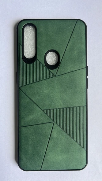 OPPO A31 2020 DERİ GÖRÜNÜMLÜ HAKİ KILIF ürün görseli 1