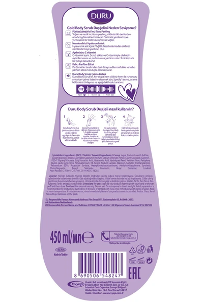 Duru Body Scrub Gold Duş Jeli 2x450 Ml - Resim 7